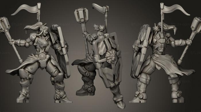 Figurines heroes, monsters and demons (Brigitte, STKM_0149) 3D models for cnc